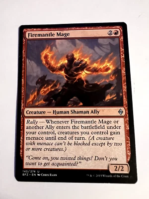 MTG Magic The Gathering Battle for Zendikar Firemantle Mage Uncommon LP - Image 1 of 2
