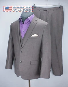 MOSS 1851 Tailored Fit Brown Suit Reg Fit 3 Pcs Jacket 42 Waistcoat 42 Pants 34 - Picture 1 of 24