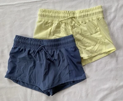 Pantalones Cortos All In Motion Niñas L Grande 10/12 2 Pares Azul Amarillo Forrados Nuevos Sin Etiquetas Foto 1 de 4