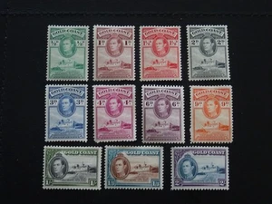 Gold Coast Stamps part set 11 of 13 LMM SG120/28 P11.5x12, SG129/30 P12 1938-44 - Picture 1 of 9