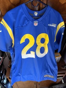 St. Louis Rams Marshall Faulk Autographed XL Blue Jersey BECKETT - Picture 1 of 6
