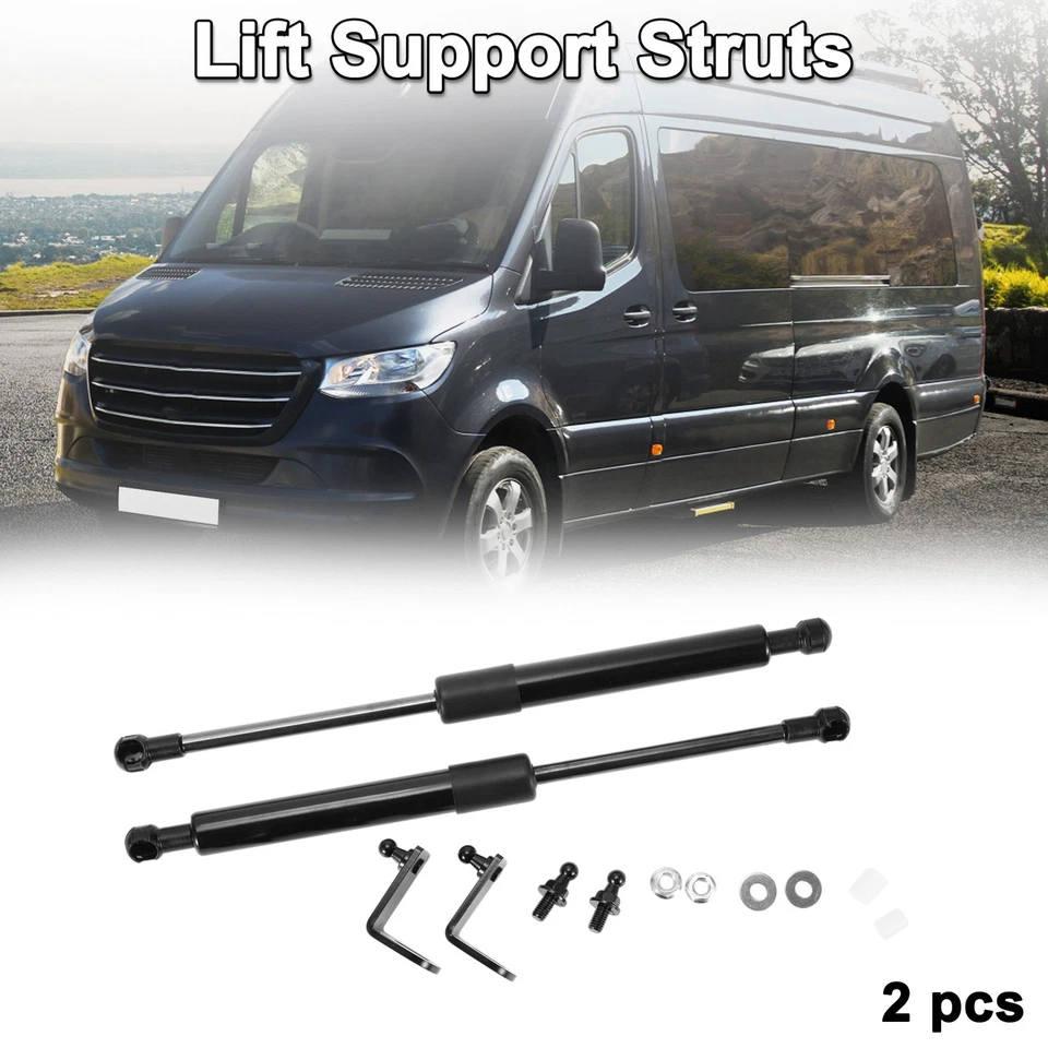Actualización 2 piezas soportes de elevación del capó delantero puntales para Freightliner Sprinter 2019-2021 Foto 1 de 4