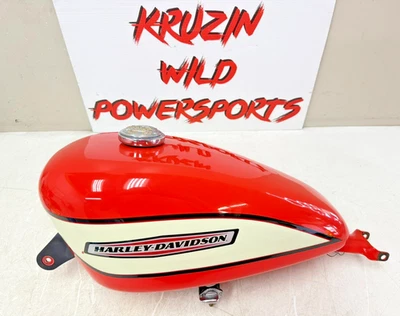 2004 HARLEY SPORTSTER R OEM Gas Fuel Tank Hugger Orange Cream - Image 1 of 4