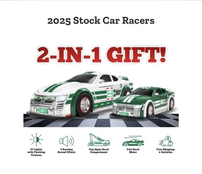 2025 Hess Holiday Toy Truck - Stock Car Racers - BRAND NEW - Image 1 of 4