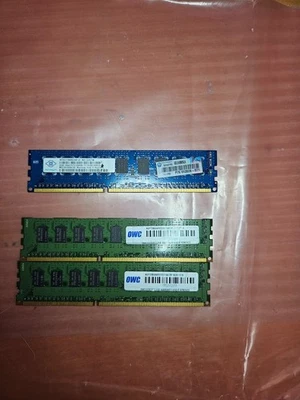 3X 2GB PC3-10600E / PC3-12800E OWC NANYA SERVER MAC Memory - Image 1 of 3