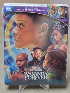 Black Panther Wakanda 4ever Best Buy Exclusive OOP 4K UHD Blu-ray SteelBook 2022 - Picture 1 of 3