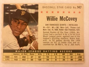 1961 Post Baseball #147 Willie McCovey, SF Giants, Perforated Company - Picture 1 of 2