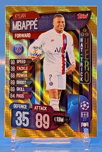 2019 Topps Match Attax Kylian Mbappé Gold Wave Hat-Trick Hero UEFA Champions SP - Picture 1 of 2