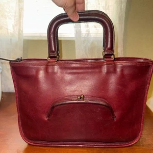 Rare 1970 Coach Kisslock Bonnie Cashin Watermelon Tote in Ruby EVC - Picture 1 of 10