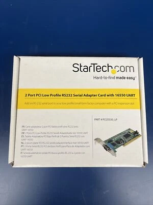 STARTECH PCI2S5550_LP 2-PORT PCI LOW PROFILE RS232 SERIAL CARD - Image 1 of 2