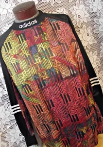 Camiseta deportiva de portero Adidas de colección de los años 90 para hombre con estampado azteca XL - Imagen 1 de 7