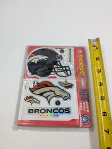 Denver Broncos 2 Stickers New Sealed Cal Print & Graphics NFL - Picture 1 of 4