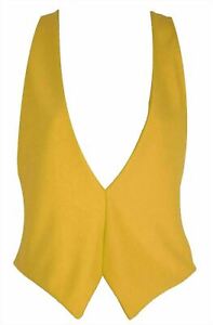 Joker Super Villain Yellow Backless Waistcoat Fancy Dress