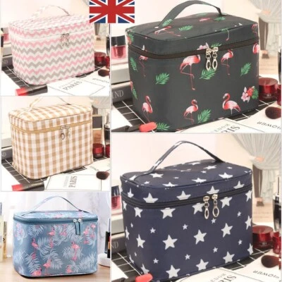 Ladies Wash Bag Toiletry Handbag Large Travel Case Cosmetic Make Up Pouch Kit UK