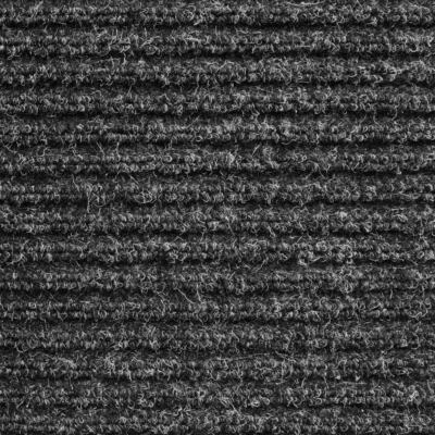 HEAVY-DUTY RIBBED INDOOR/OUTDOOR CARPET CHARCOAL BLACK patio deck boat garage - Image 1 of 4