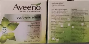 2 Aveeno Positively Radiant Intensive Moisturizing Night Cream 1.7 oz (A4) - Picture 1 of 5