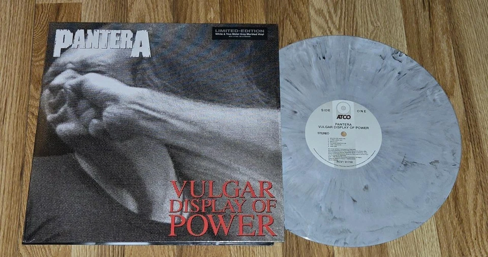 Pantera VULGAR DISPLAY OF POWER LP - L.E. Gray marbled vinyl 2021 MINT - Image 1 of 1