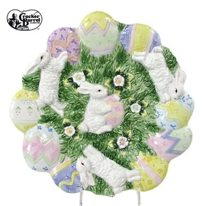 NEW Cracker Barrel EASTER GARDEN 12" Decorative Wall Plate Bunny Rabbit Eggs - Picture 1 of 12