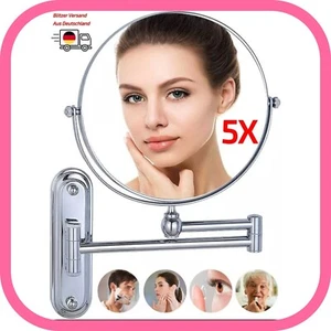 Kosmetikspiegel Normal & Vergrößeug 5X Badezimmerspiegel  Schminkspiegel Φ20cm - Bild 1 von 24