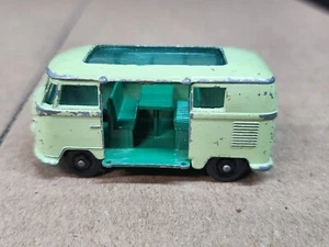 Vintage Lesney Matchbox No 34 Volkswagen Caravette Missing Door Green Interior - Picture 1 of 8