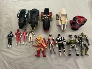 Bandai Mighty Morphin Power Rangers Lot Figures Cars 1990's Toys Fox VTG Kids - Picture 1 of 6