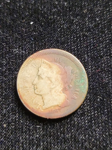 1867 3-cent | Three Cent | Nice Old US Type Coin [ZZ2-9] Cover