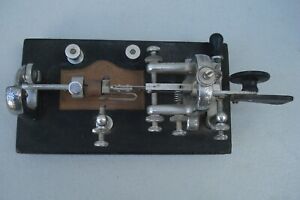 Old (antique/vintage) VIBROPLEX Telegraph key with cast iron base..sold as found