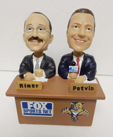 FOX SPORTS NET Florida Panthers Hockey Rimer & Potvin Bobblehead w Box RARE Cover