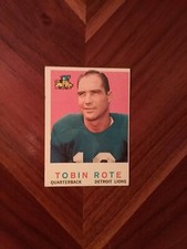 1959 Topps Detroit Lions Tobin Rote Card 170