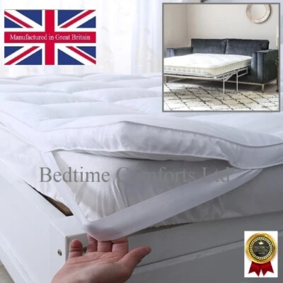 BEDTIME COMFORTS SOFA BED / PULL OUT BED MATTRESS TOPPER (Various Sizes) PREMIUM RANGE 115