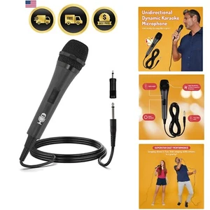 Wired Karaoke Microphone Unidirectional Dynamic Vocal Mic for Singing and Pub... - Picture 1 of 8