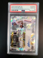 2023 Leaf Malachi Nelson PSA 10 Silver Crystal 1/5 Rookie Auto USC Trojans