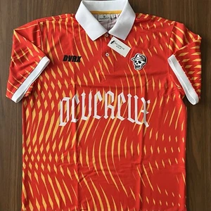 Polo da golf Devereux DVRX Blade Runner da uomo taglia Large arancione oro nuova con etichette ($68) - Foto 1 di 9