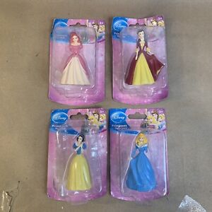 Disney Princess 3" inch Figurine Belle, Sleeping Beauty, Snow White, Ariel Lot 4