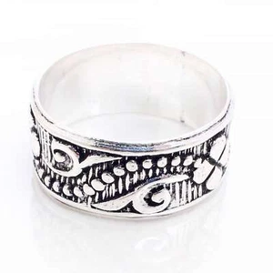 925 Placcato Argento Handmade Design Gioielli Regalo per Lei Anelli Misura 5.75 - Foto 1 di 3