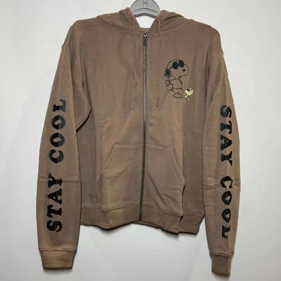 Women's Ascot + Hart Snoopy Zip-Up Graphic Hoodie - Brown XS - Image 1 of 3