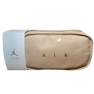 Nike Air Jordan Travel Dopp Kit Clutch Bag Toiletries Jumpman Zipper (creme) - Picture 1 of 7