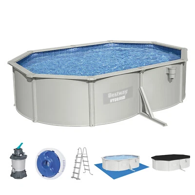 Stahlwandpool Swimmingpool Oval Komplett-Set mit Sandfilter 500 x 360 x 120 cm - Bild 1 von 4