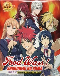 DVD Anime Food Wars! Shokugeki No Soma Season 1-5 Vol.1-86 End English Subtitle - Picture 1 of 3
