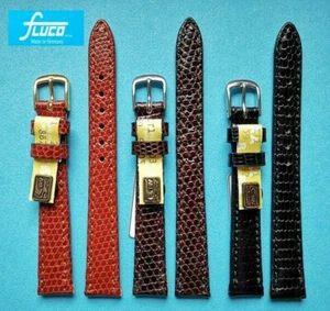 Uhrenarmband echt Eidechse Uhrband 13mm in schwarz oder braun Made in Germany - Picture 1 of 5