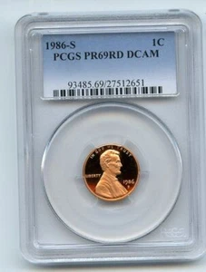 1986 S 1C Lincoln Cent Proof PCGS PR69DCAM - Picture 1 of 1