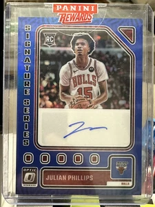 Julian Phillips 2023-24 Optic Signature Series Blue Prizm SS-PHL Rookie RC 12/25 - Picture 1 of 2