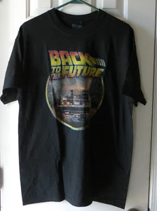 Camiseta Circular Regreso al Futuro Delorean Negra Talla Grande UNI990 Nueva con Etiquetas - Imagen 1 de 4