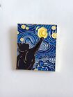 The Starry Night Cat Van Gogh Painting Enamel Lapel Pin Metal Badge Pins