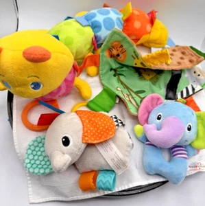 4 Baby toys, Taggies Elephant, Happy Monkey Elephant, Baby Jack, Caterpillar - Picture 1 of 20