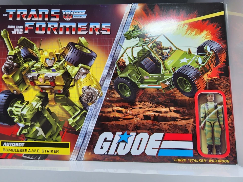 Transformers G.I. Joe Mashup Bumblebee A.E.W. Striker & Lonzo “Stalker” Dmg - Image 1 of 1