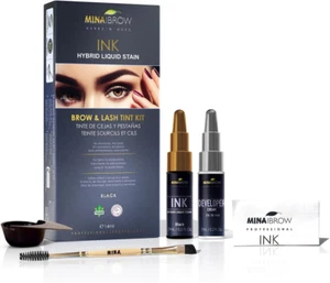 MinaiBrow INK Hybrid Liquid Tint for Brow & Lashes Black |Long Lasting Spot C... - Picture 1 of 4