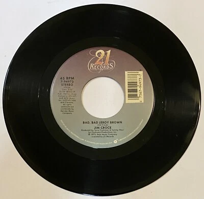 Jim Croce "Bad, Bad Leroy Brown / Operator" 45 виниловая пластинка - Изображение 1 из 2