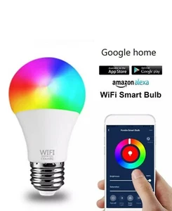 E27 LED Smart wifi Light Bulb Globe For Alexa Google Home RGB Color Lamp AU - Picture 1 of 7