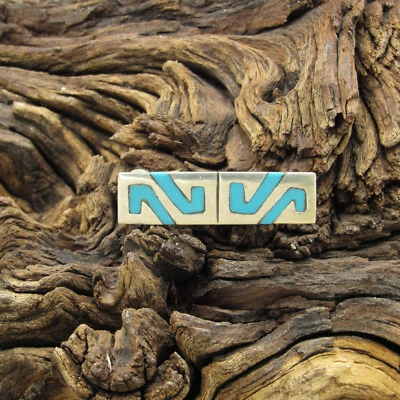 Sterling Silver and Turquoise Inlay Tie Bar - Image 1 of 4